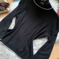 Черно поло фино плетиво, снимка 2 - Блузи с дълъг ръкав и пуловери - 39459964