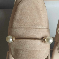 Бежови лоуфъри/мокасини с перлен детайл VICES, снимка 6 - Дамски ежедневни обувки - 44588837