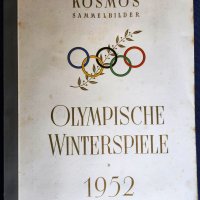 Зимна Олимпиада 1952 (Осло), албум на немски, оригинален с 150 залепени снимки, класиране по дисципл, снимка 1 - Енциклопедии, справочници - 39302252