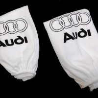 Автомобилни калъфки за наглавници (2бр. К-Т) За Audi Ауди / Бял Цвят Универсален и Еластичен Модел, снимка 1 - Аксесоари и консумативи - 40939432