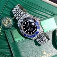 Мъжки луксозен часовник Rolex GMT-MASTER BATMAN , снимка 6 - Мъжки - 41628469