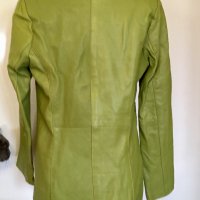 Зелено кожено сако/яке, снимка 3 - Сака - 42210096