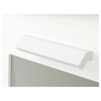 Бяло нощно шкафче с изчистен дизайн, снимка 3 - Шкафове - 41886011