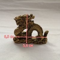 Сувенир малка статуетка китайски дракон в бронзов цвят , снимка 2 - Статуетки - 44466388