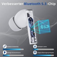 Нови Bluetooth 5.3 слушалки с HD микрофон HiFi стерео звук музика спорт, снимка 8 - Безжични слушалки - 41721881