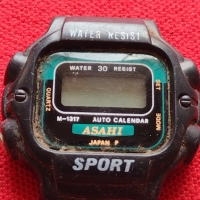 Електронен часовник ASAHI WATER RESIST много красив - 23482, снимка 6 - Мъжки - 36111670