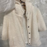 Бяло палтенце яке пухено, снимка 2 - Якета - 41581680