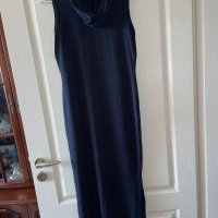 Дълга спортно елегантна черна еластична рокля с качулка , снимка 2 - Рокли - 40718866
