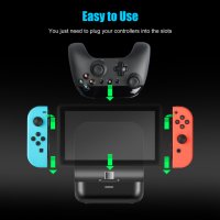 Докинг станция за Nintendo Switch, станция за зареждане 6 в 1 - Joy-Con, Switch и Pro контролери, снимка 4 - Аксесоари - 39342587