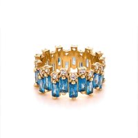Златен дамски пръстен 7,97гр. размер:60 14кр. проба:585 модел:16397-5, снимка 2 - Пръстени - 40770128