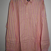 GANT Мъжка риза с дълъг ръкав (XL) раирана розова, снимка 1 - Ризи - 34063265
