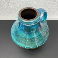 Западногерманска керамична ваза с емайл. №5233, снимка 2 - Антикварни и старинни предмети - 44823346