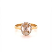 Златен дамски пръстен 1,39гр. размер:56 14кр. проба:585 модел:17795-6, снимка 1 - Пръстени - 41481918