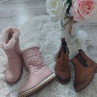 Естествена кожа детски обувки TIMBERLAND,  розови ботуши с пух , снимка 10 - Детски боти и ботуши - 39842098