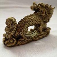Комплект сувенири статуетки китайски дракони в бронзов цвят, снимка 14 - Статуетки - 44466254