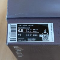 Нови Оригинални Обувки Nike Air Jordan 4 Ma Maniere Мъжки Кецове Размер 43 Номер 27.5см стелка, снимка 4 - Други - 39416973