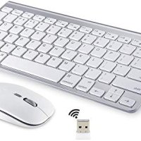 Нова Безжична клавиатура и мишка USB донгъл Съвместими с iMac MacBook, снимка 1 - Аксесоари за Apple - 41896061