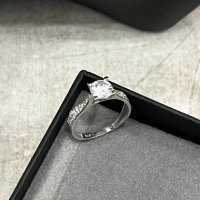 Сребърен пръстен с цирконий 01, снимка 2 - Пръстени - 44209848