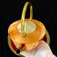Меден чайник,чайник от мед,неизползван. , снимка 4 - Антикварни и старинни предмети - 42504859