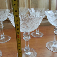 кристални чаши , снимка 5 - Антикварни и старинни предмети - 24140339