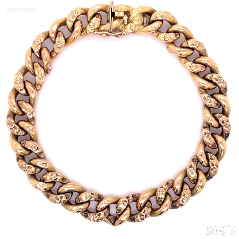 Златна мъжка гривна 19,78гр. 21,0см. 18кр. проба:750 модел:35702-2, снимка 1
