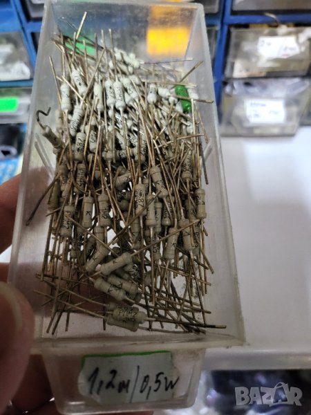 Български резистор, съпротивление - 1,2 мегаома 0,5 вата, снимка 1