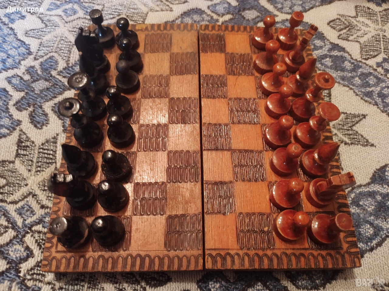 Мини шах и домино (ретро), снимка 1