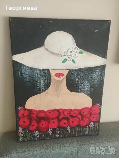 Картина "Мистериозна жена", снимка 1