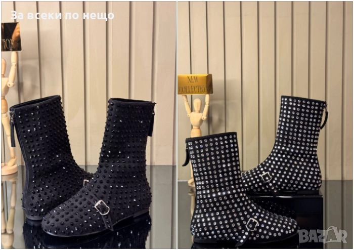 Дамски Боти С Камъни - 2 Цвята Код SK357, снимка 1