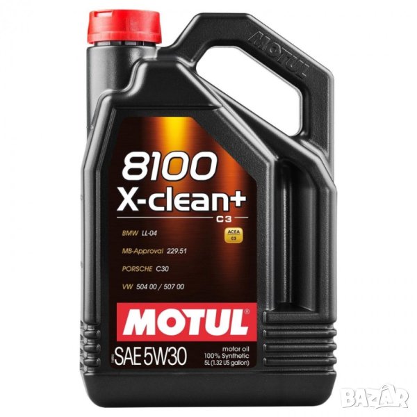 Моторно масло MOTUL 8100 X-CLEAN+ 5W30 5л, снимка 1