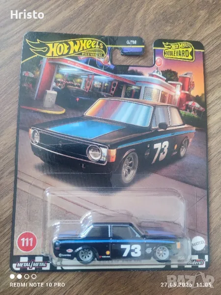 Hot Wheels premium boulevard '73 Volvo 142 GL, снимка 1