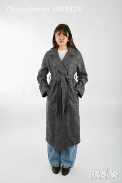 Дамско Палто Michele coat - Сив Меланж, снимка 1