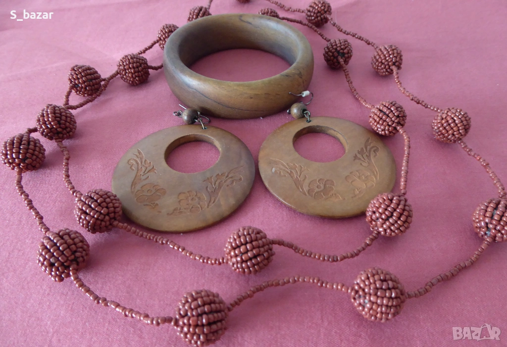 Етно сет от гердан,гривна,обеци, снимка 1