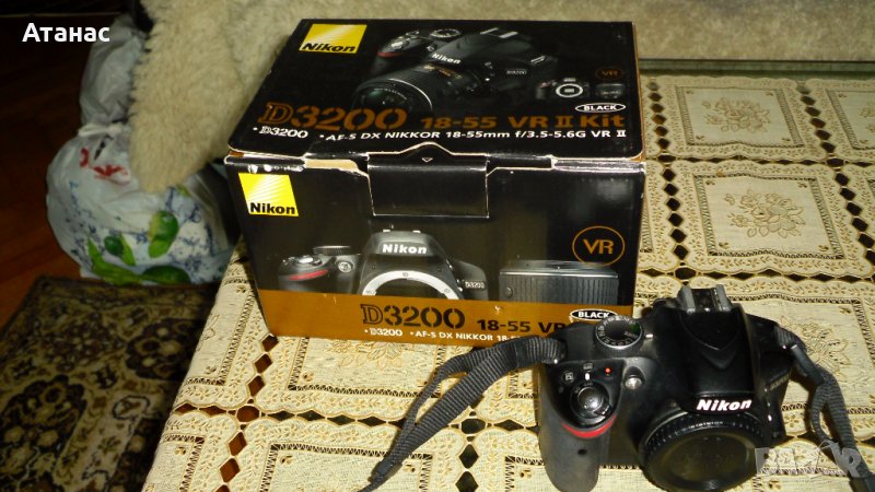 Фотоапарт NIKON D3200 /обективи аксесуари/ 24MP, снимка 1