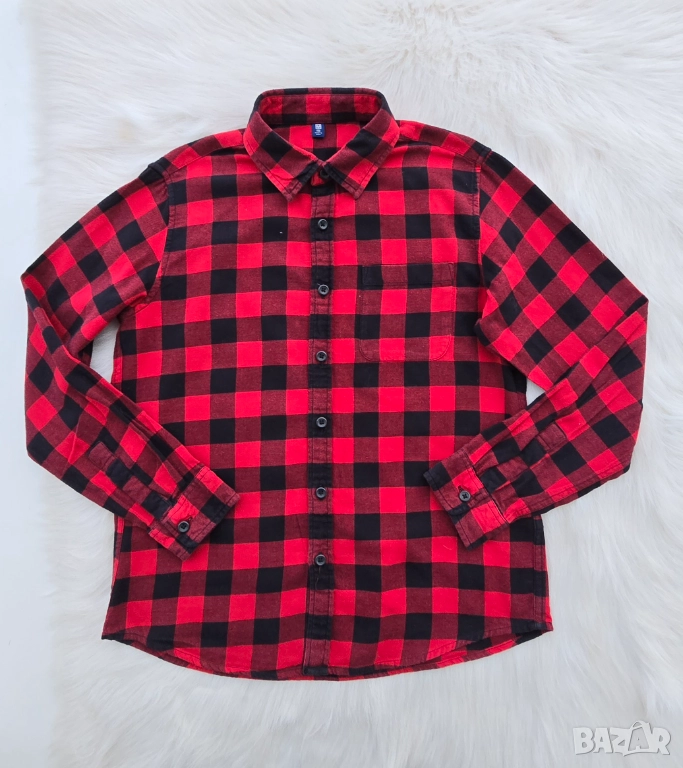 Детска карирана риза 11-12 години , снимка 1