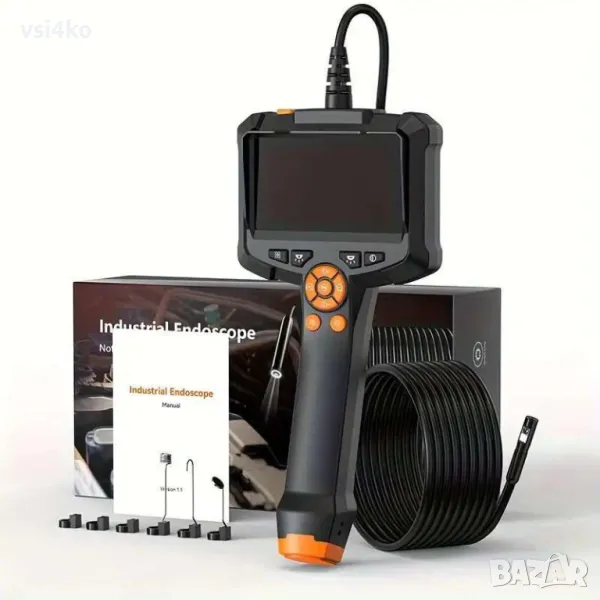 4.3-инчов индустриален ендоскоп с камера с двойна леща, снимка 1