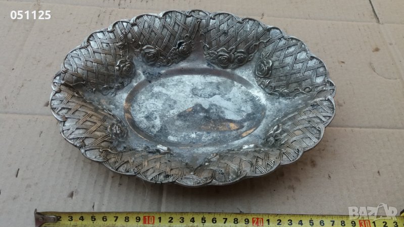 стара посребрена фруктиера , снимка 1