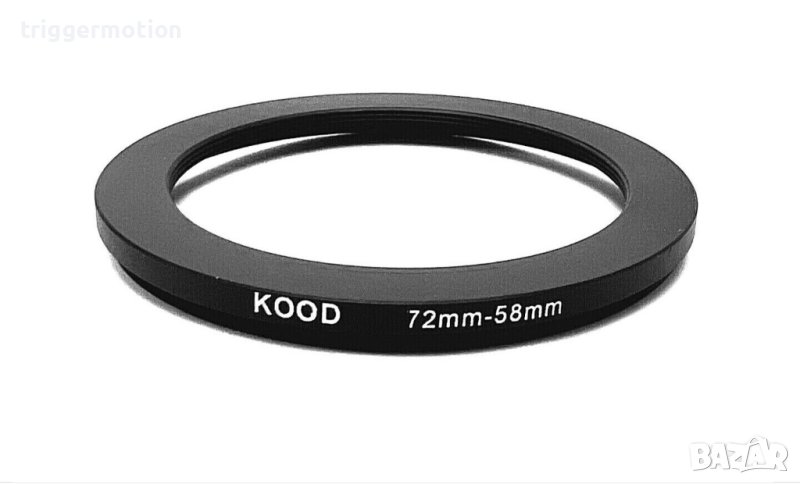 72mm - 58mm KOOD Преходник за филтър на резба Step-Down Lens Filter Adapter Ring ​, снимка 1