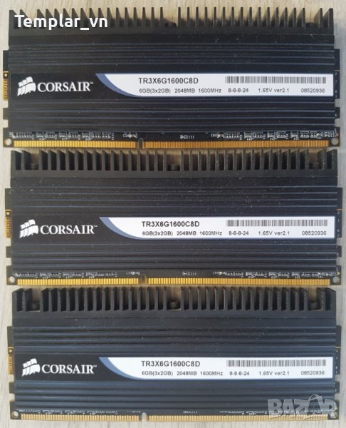 Corsair Dominator 6x2 GB DDR3 1600 888 // Gskill 4x2 DDR3 1600 // OCZ Platinum 2x2 1600 777 и др, снимка 1