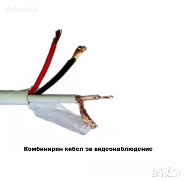 Комбиниран кабел за видеонаблюдение RG59 + 2x0.5, снимка 1