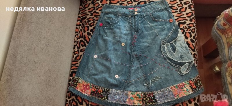 Ефектна дънкова пола, снимка 1