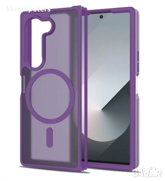 Калъф силикон мат MagSafe / Лилав / за Samsung Z Fold 7 Баркод : 3132979, снимка 1