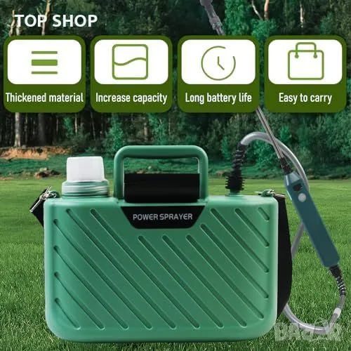 Нова Преносима градинска пръскачка 5L с три накрайника и презрамка USB, снимка 1