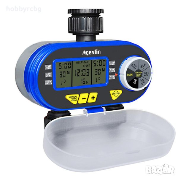 21060, Двоен таймер за поливане с дисплей, компютър за напояване, снимка 1