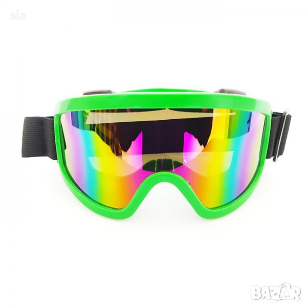 Мото очила с цветно стъкло,зелени, снимка 1