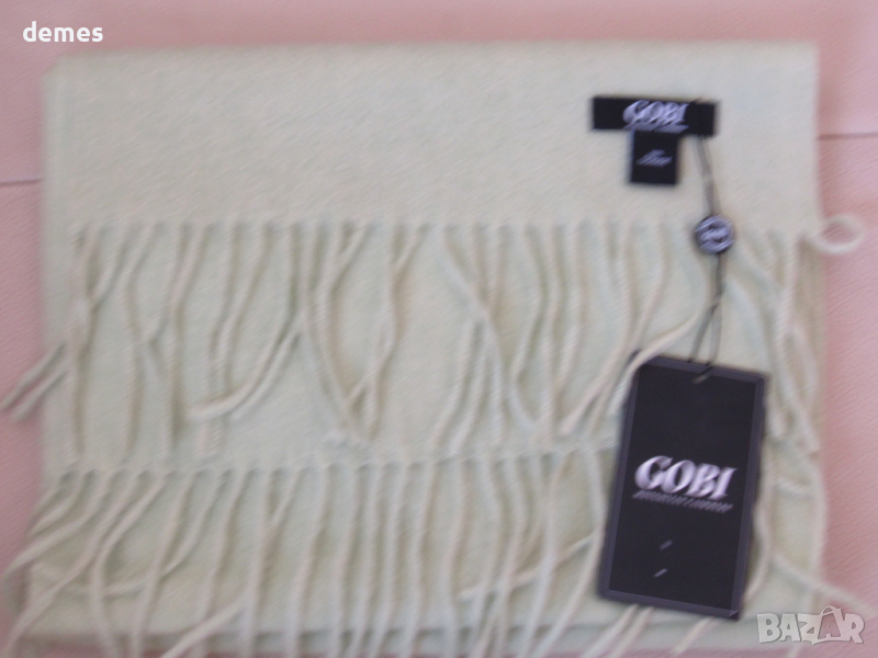  Фин шал 100% кашмир, цвят мента, Монголия, снимка 1