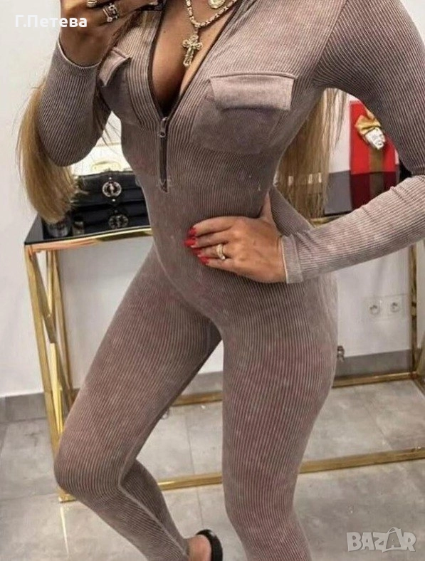 Стягащ и оформящ гащеризон цвят капучино , снимка 1