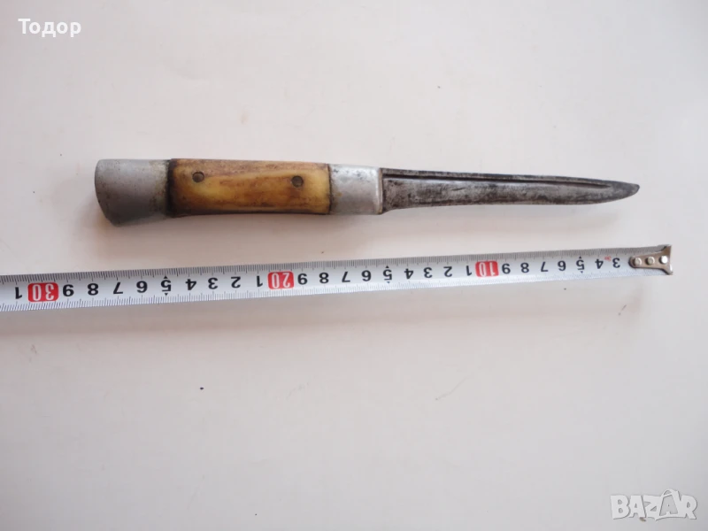 Овчарски  нож рогови чирени , снимка 1