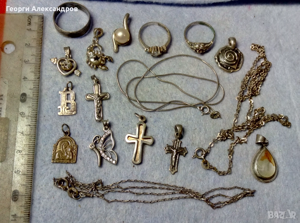 Лот СРЕБЪРНИ БИЖУТА По ДОГОВАРЯНЕ !!! СРЕБРО 925 / На бройка, снимка 1