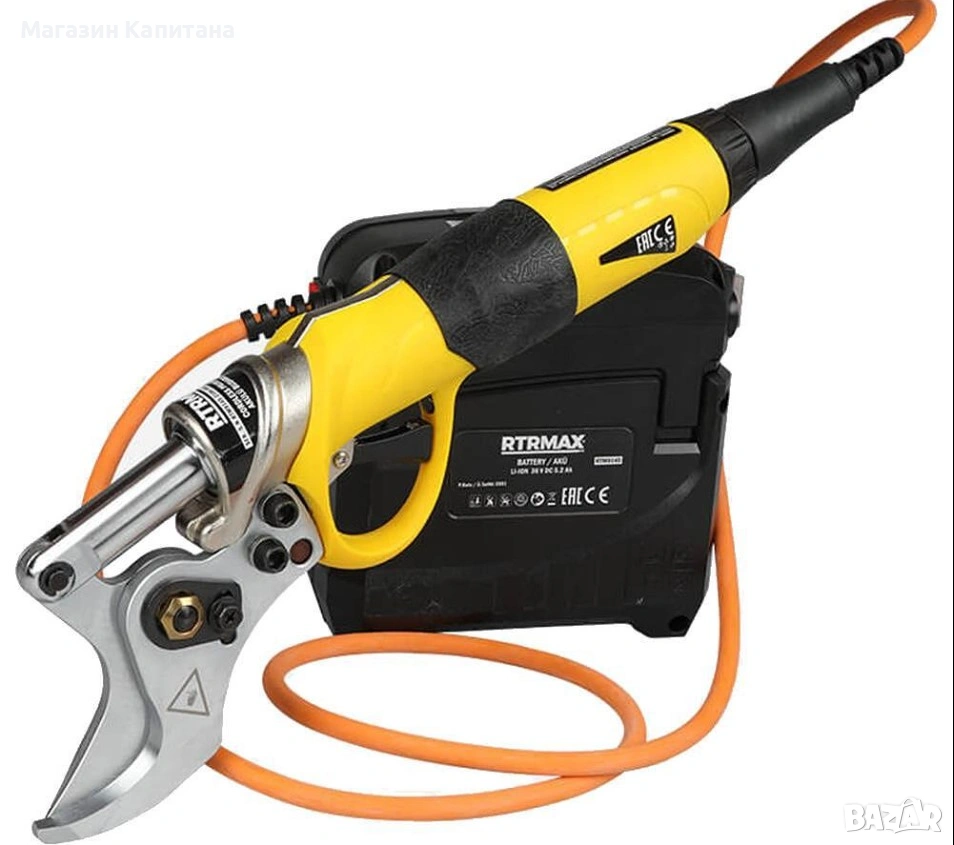Акумулаторна градинска ножица, безчеткова RTR MAX, 36 V, 45 мм, с батерия 5,2 Ah, снимка 1